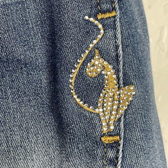 Baby Phat Blue Jeans Silver Label Denim Capri Pants Juniors Size 9 - Picture 8 of 8